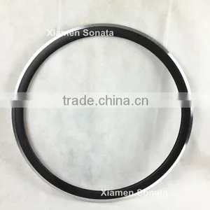 New Design Sonata Alloy Road Wheel 700C 38mm Carbon Clincher Aluminum Braking Surface 3K Matte thumbnail-1