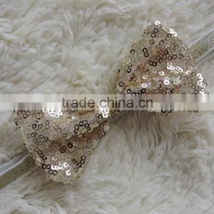 2016 Sequined Colorful Baby Girls Hair Accessory Big Bow Style Sparkling Kids Headbands thumbnail-4