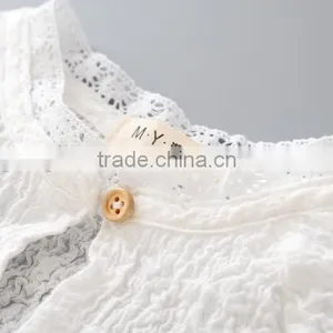 Cheap and Hot Selling Korean Style Baby Girls Tops Round Neck t Shirt Sleeveless Fold Bubble Shirts thumbnail-6