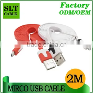SLT Factory Direct 2M Flat Two Sided Multi Charger Data Cable For Android Phone thumbnail-1