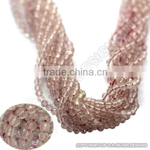 Genuine Rose Quartz Cut Gemstone Beads Strands Factroy Price Wholesale Suppliers thumbnail-1