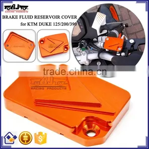 BJ-OC-011C-OR Aluminum CNC Front Brake Motorcycle Fluid Reservoir Oil Cap Cover for KTM DUKE 125/200/390 thumbnail-1