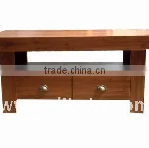 Coffee Table With Plywood in Top - Wooden Coffee Table With Drawers thumbnail-1