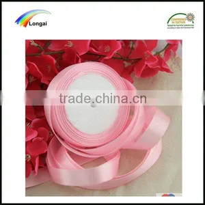 Wholesale Top Quality Polyester Pink Packaging Satin Ribbon thumbnail-1