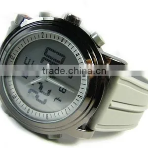 Fashion Men Digital Watch Fancy Silicone Band Watch Dual Movement Watch for Men thumbnail-5