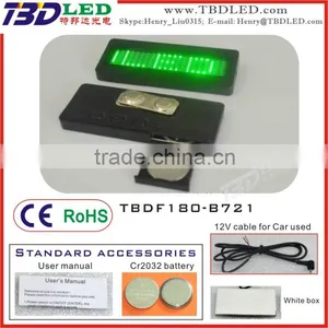 B721 Green Led Name Card,12V Led Car Mini Led Display,car Message Sign thumbnail-1