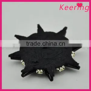 New Hot Sale Fashion Black Small Beaded Applique Patch for Clothing WPH-1824 thumbnail-2