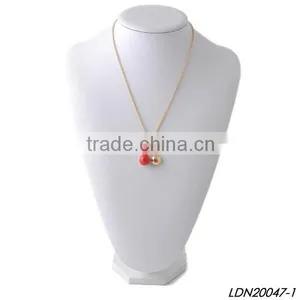 Apple Pendant Tiny Chain Silver And Gold Color Necklace thumbnail-2