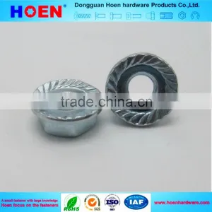 Din6923 Grade 4 White Zinc Hex Flange Nuts thumbnail-1