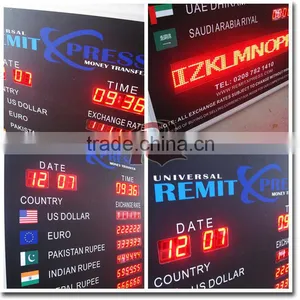 Wall Mouted Aluminum Fram LED Electronic Currency Exhange Rate Display Board for Bank thumbnail-3