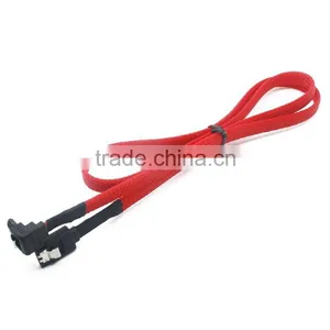 Sata Data Cable 7 Pin 90 Degree Mesh Grid Cover thumbnail-5