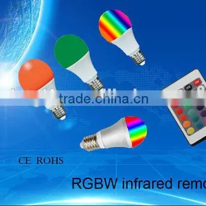 E27 5W RGB Multicolor LED Lamp Light 16 Color Changing Bulb IR Remote Control thumbnail-2