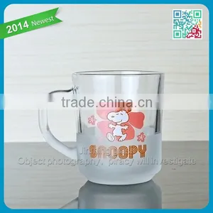 Machine Made Custom White Glass Coffee Mug thumbnail-1