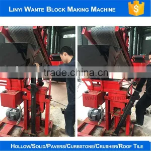 2016 WANTE BRAND WT1-25 ECO BRAVA INTERLOCK BRICK MACHINE LINE FOR ALGERIA thumbnail-1