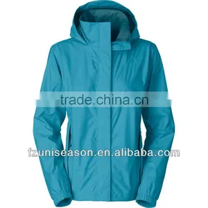 Hooded Lightweight Women's Plain Rain Jacket thumbnail-1