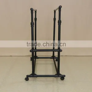Adjustable Metal Display Hanging Rack With Wheels thumbnail-3