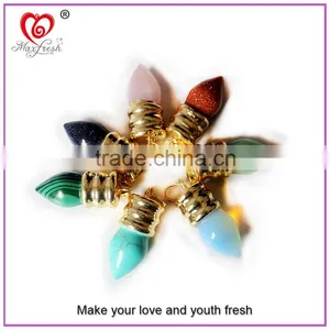 China Supplier Wholesale Quartz Stone Quartz Crystal Necklace Point Design Clear Quartz Point thumbnail-1