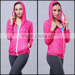 Women Thin Slim Fit Zipper Pullover Light Weight Fitness Active Athletic Workout Running Hoodie Wholesale thumbnail-4