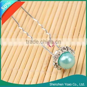 High Quality 20pcs Charming Blue Pearl Hair Pin thumbnail-1