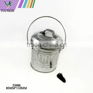 Decorative Galvanized Tinplate Metal Ashtray Bucket thumbnail-2