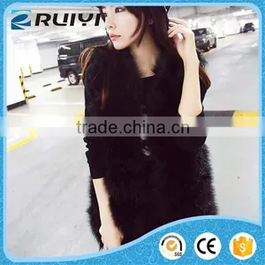 2016 Fashion Faux Fur Vest for Ladies Winter Waistcoat thumbnail-1