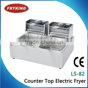 Dual Tanks Continuous French Fries Electric Deep Fryer(2-Tank/2-Basket) thumbnail-1