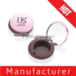 Pink Round Empty Compact Powder Case With Mirror thumbnail-1
