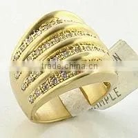 18K Gold Plated 925 Silver Women CZ Ring thumbnail-1