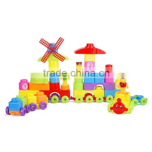 108PCS Creative Building Blocks Cart Toys Plastic Kids Blocks Toys thumbnail-3