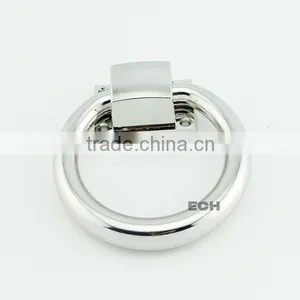 Chrome Finish Modern Circular Zinc Alloy Door Knocker thumbnail-2