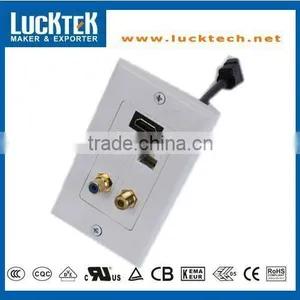HDMI WALL PLATE(Single Port +RJ11+RJ45+RCA) thumbnail-1