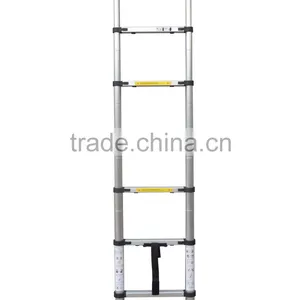 2m EN131 Aluminium Folding Telescopic Ladder thumbnail-1