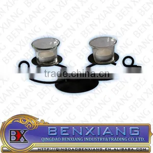 Outdoor Wrought Iron Candle Holder thumbnail-1