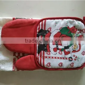 Kitchen Oven Gloves and Potholders Christmas Snowman Tree Bell Styles Oven Mitt and Mat for Christmas Gifts and Decorations thumbnail-3