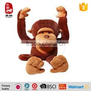 ASTM Certification OEM Brown Long Arms And Legs Plush Monkey Toy thumbnail-1