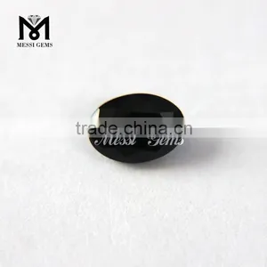 Chinese Wholesale Oval Cut 5*7 mm Agate Black Oval Stone thumbnail-2