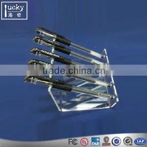 Quality Clear Acrylic 5-Pen Stand,Acrylic Display Stand Holder Rack thumbnail-1