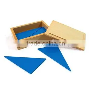 Box of Blue Triangles Montessori Toy of Montessori Material thumbnail-1