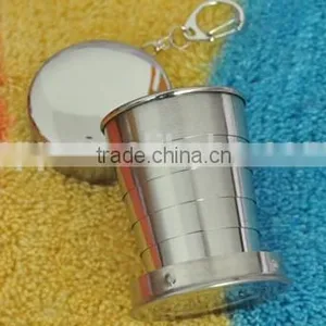2014 Hot Selling 60ml Leak-proof Eco-friendly FDA LFGB Fodable Stainless Steel Beer Mug Cup Tumbler thumbnail-3