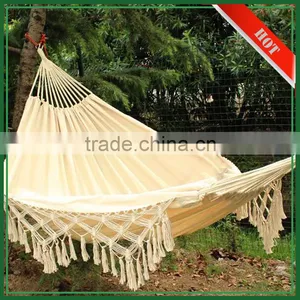 Wholesale Cheap Custom Linen Cotton Camping Outdoor Hammock With Macrame thumbnail-1