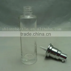 Cosmetic Essence Glass Packing Bottle With Pump Head thumbnail-1