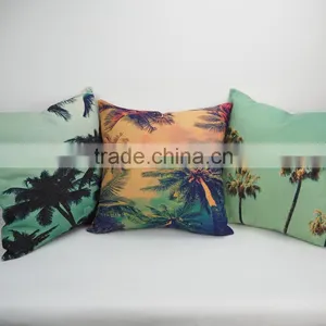 Throw Decorative Hotel Pillows Square Plain Patterned Cushion Cover Scenery Digital Printing Pillow Case thumbnail-1
