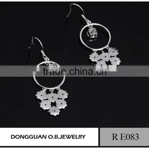 Beautiful Sterling Silver Earring for Lady, Wholesale Bridal Jewelry Flower Earring Design thumbnail-4