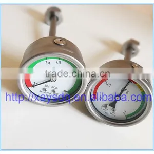 Sf6 Gas Filling Equipment Bottom Connection Pressure Gauge Double Pointer Pressure Gauge thumbnail-6