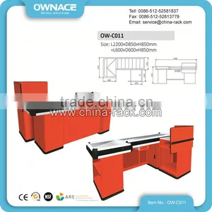 Hot Sale Checkout Counter With Conveyor Belt for Supermarket thumbnail-2