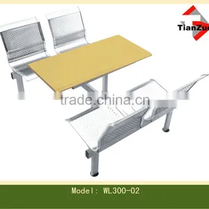 Stainless Steel Canteen Furniture 4 Seater thumbnail-1