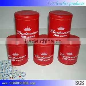 Factory Direct Hot Sale pu Leather Dice Cup With Dices thumbnail-3
