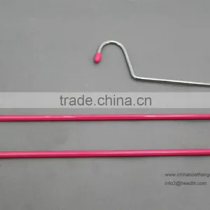The HEAD 2 Open Tier Non-slip Pant Hanger With Black/green/red Rubber Paint Printed , Trouser Hanger,made in China thumbnail-3