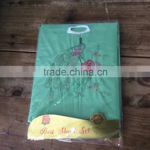 Africa Embroidered Peacock Bedding Sheet 100% Polyester thumbnail-1
