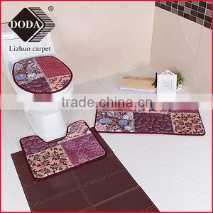 New Design Flower Printing Embossing 100% Polyester Shaggy Carpet /bath Mat thumbnail-5
